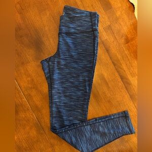 Old Navy Active Black and Blue Striped Leggings